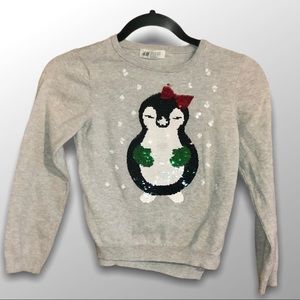 H & M |  Flippy Sequin Penguin Sweater